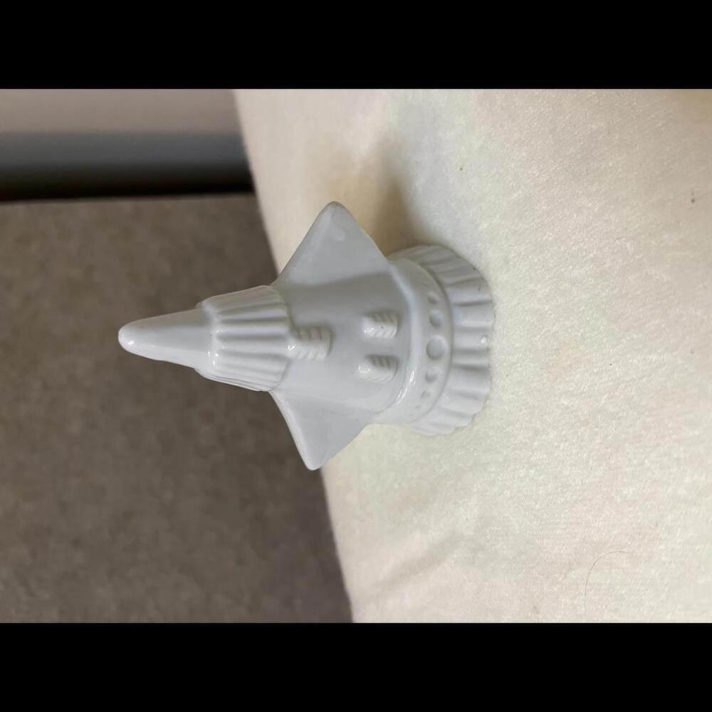 Vintage Porcelain Space Shuttle Bell Decoration NASA  - White